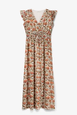Witte maxi jurk met print