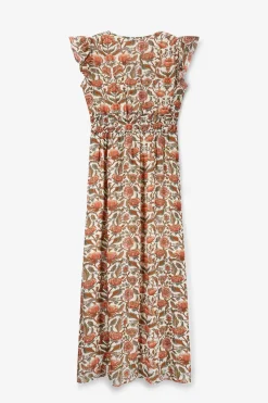Witte maxi jurk met print
