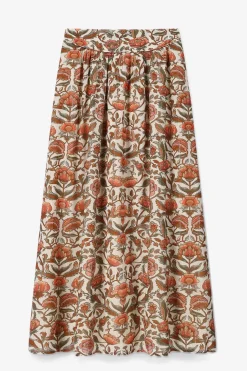 Witte maxi rok met print