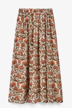 Witte maxi rok met print