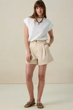 Witte mouwloze top