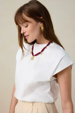 Witte mouwloze top