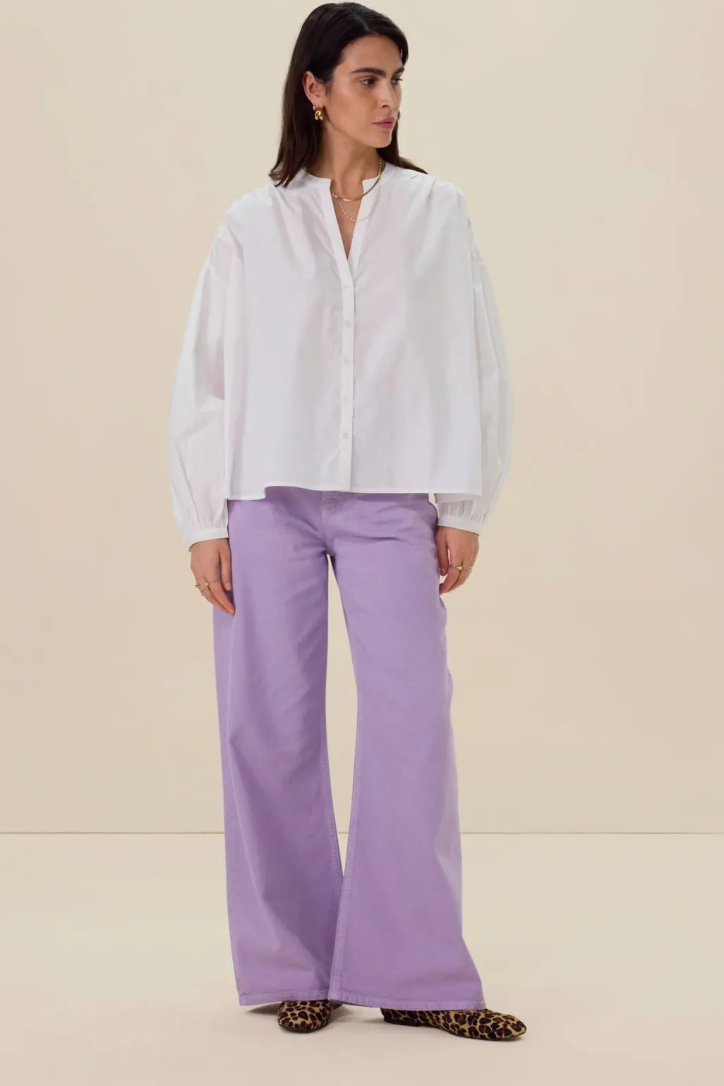 Witte oversized blouse
