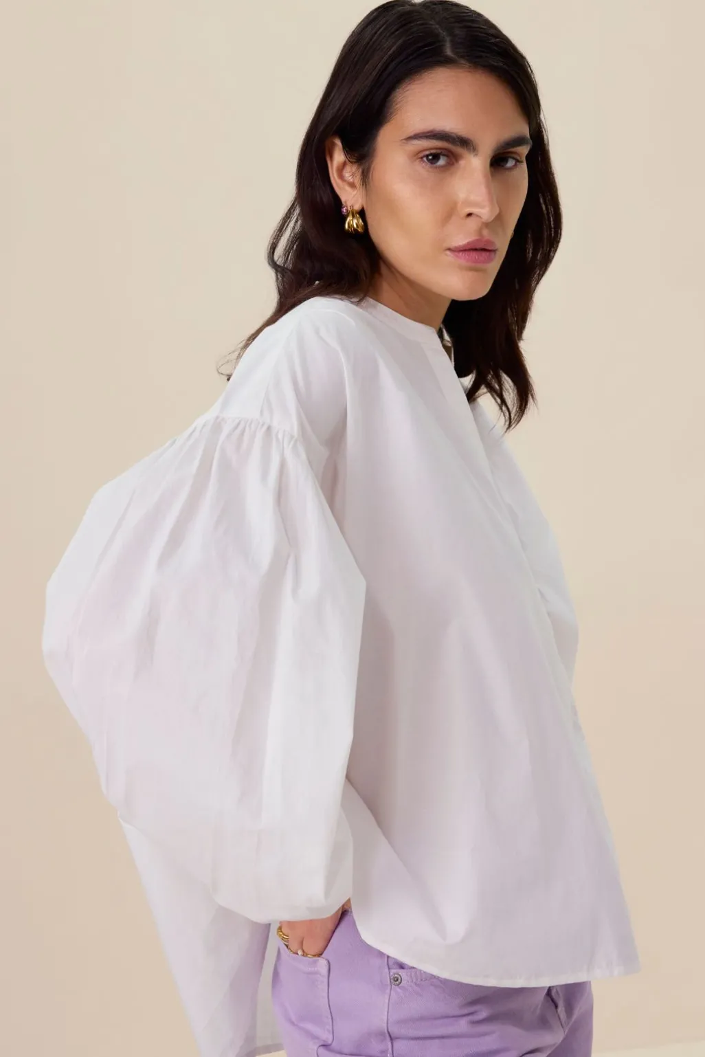 Witte oversized blouse
