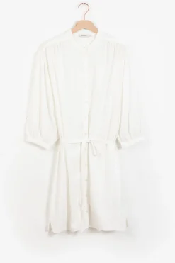 Witte oversized shirt dress