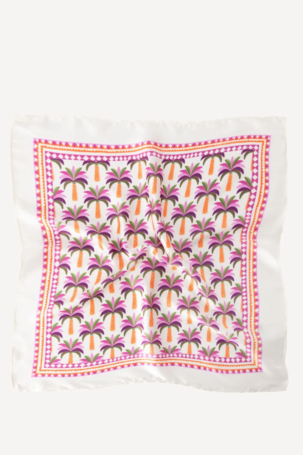 Witte palmboom print sjaal