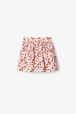 Witte rok met kersen print