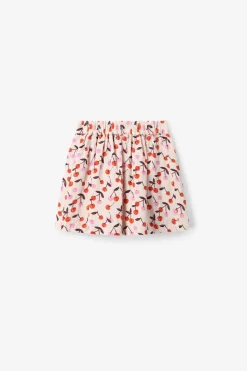 Witte rok met kersen print