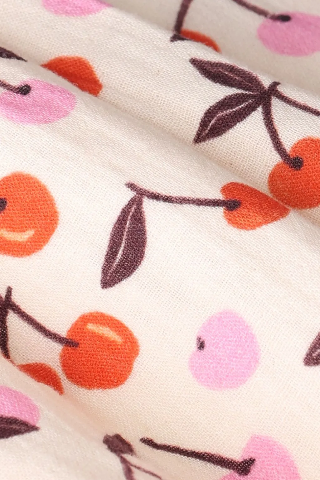 Witte rok met kersen print