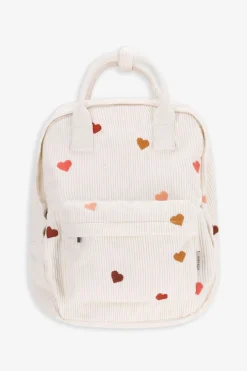 Witte rugzak met hartjes embroidery
