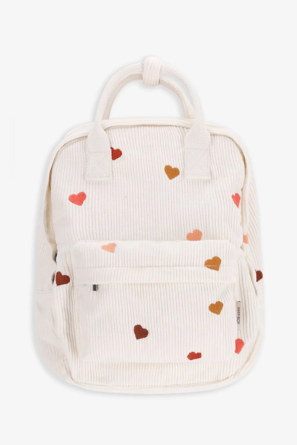 Witte rugzak met hartjes embroidery