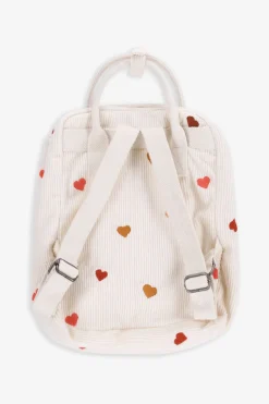 Witte rugzak met hartjes embroidery