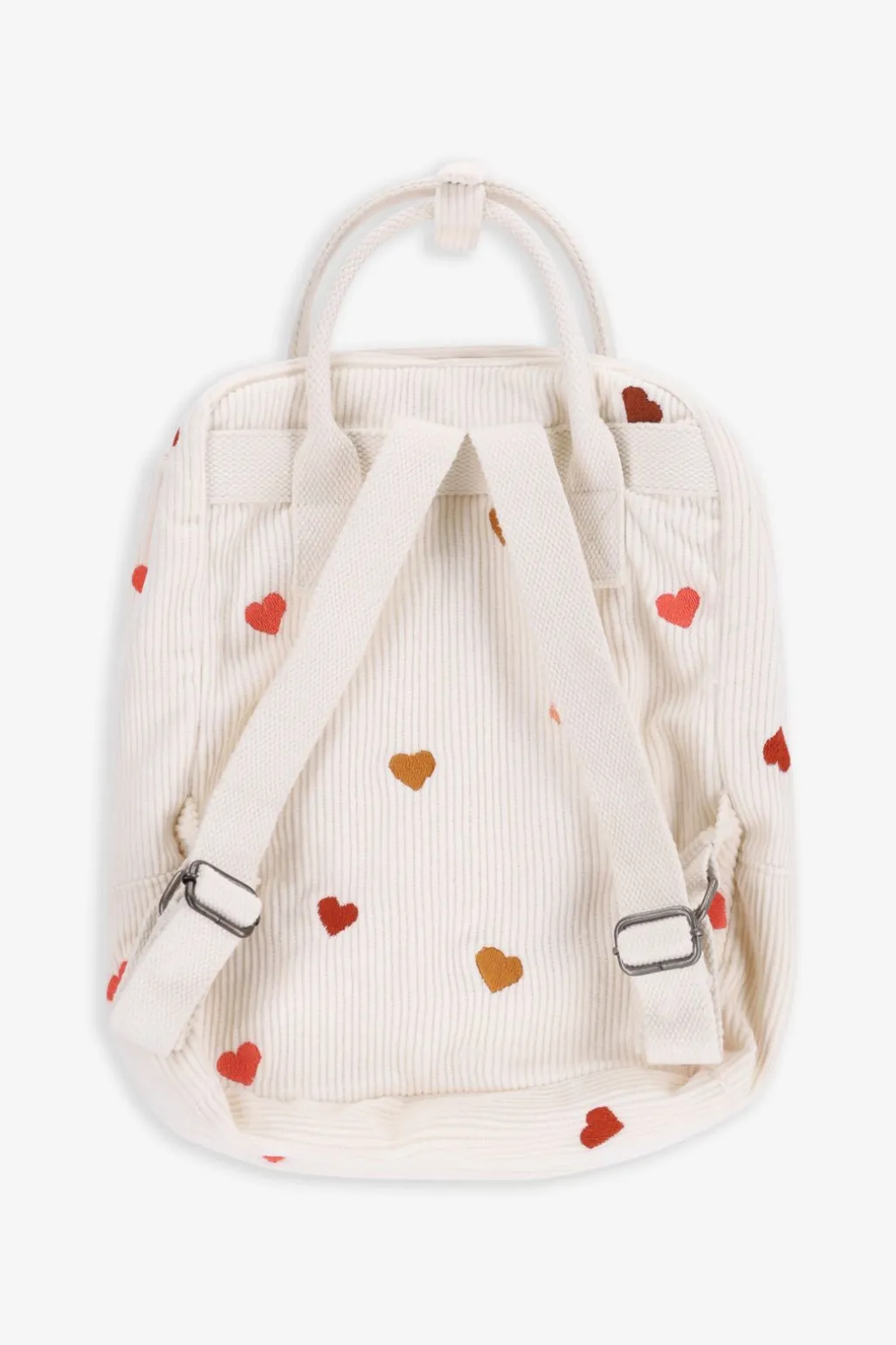 Witte rugzak met hartjes embroidery