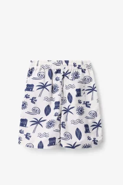 Witte short met print