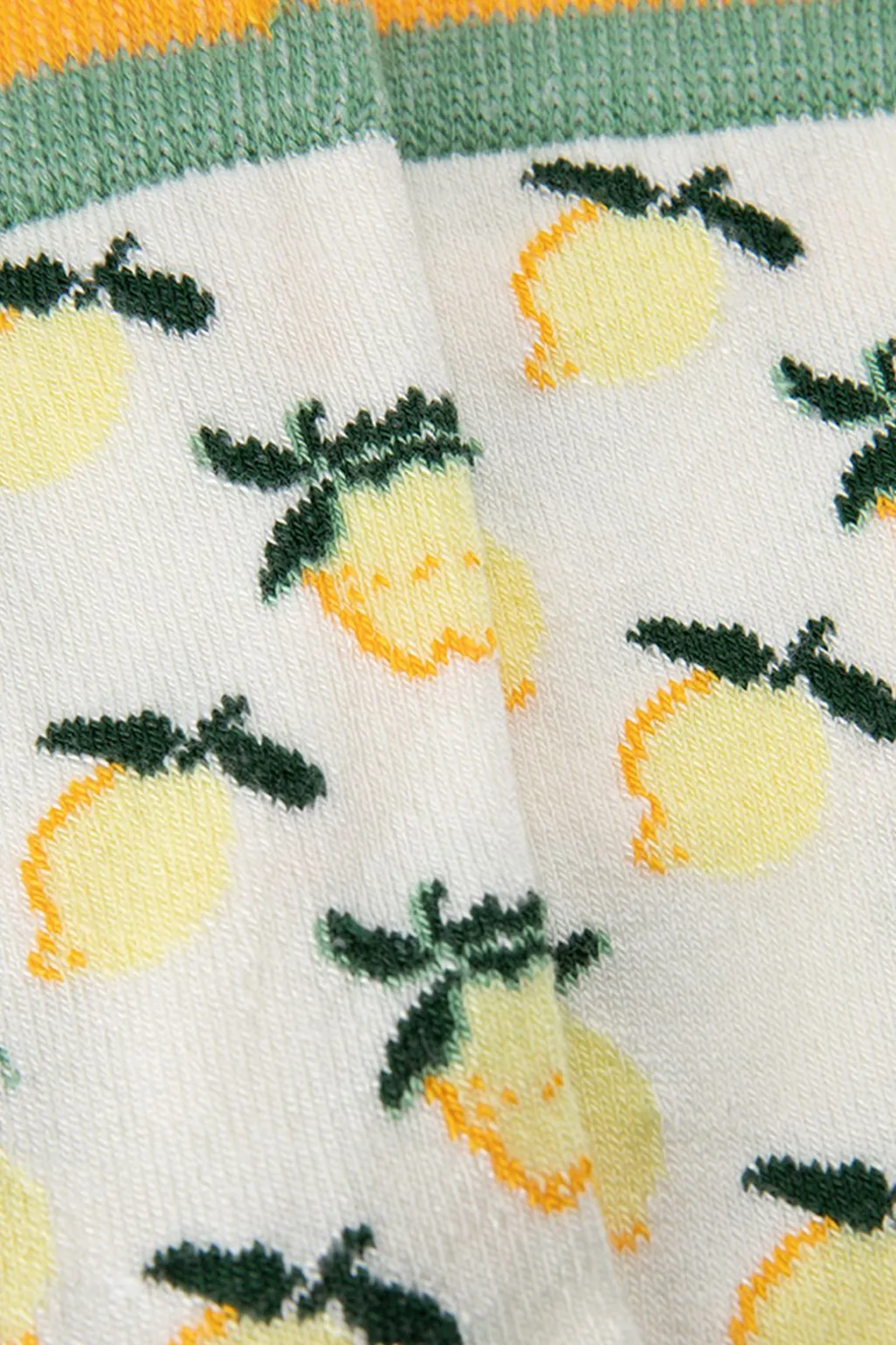 Witte sokken met all-over lemons