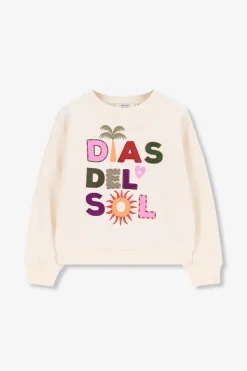 Witte sweater met artwork