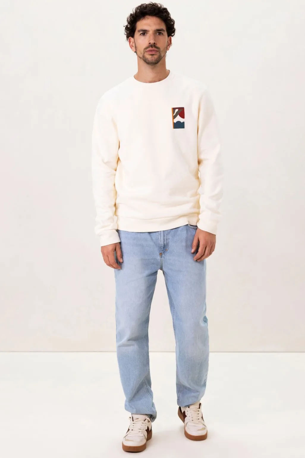 Witte sweater met print