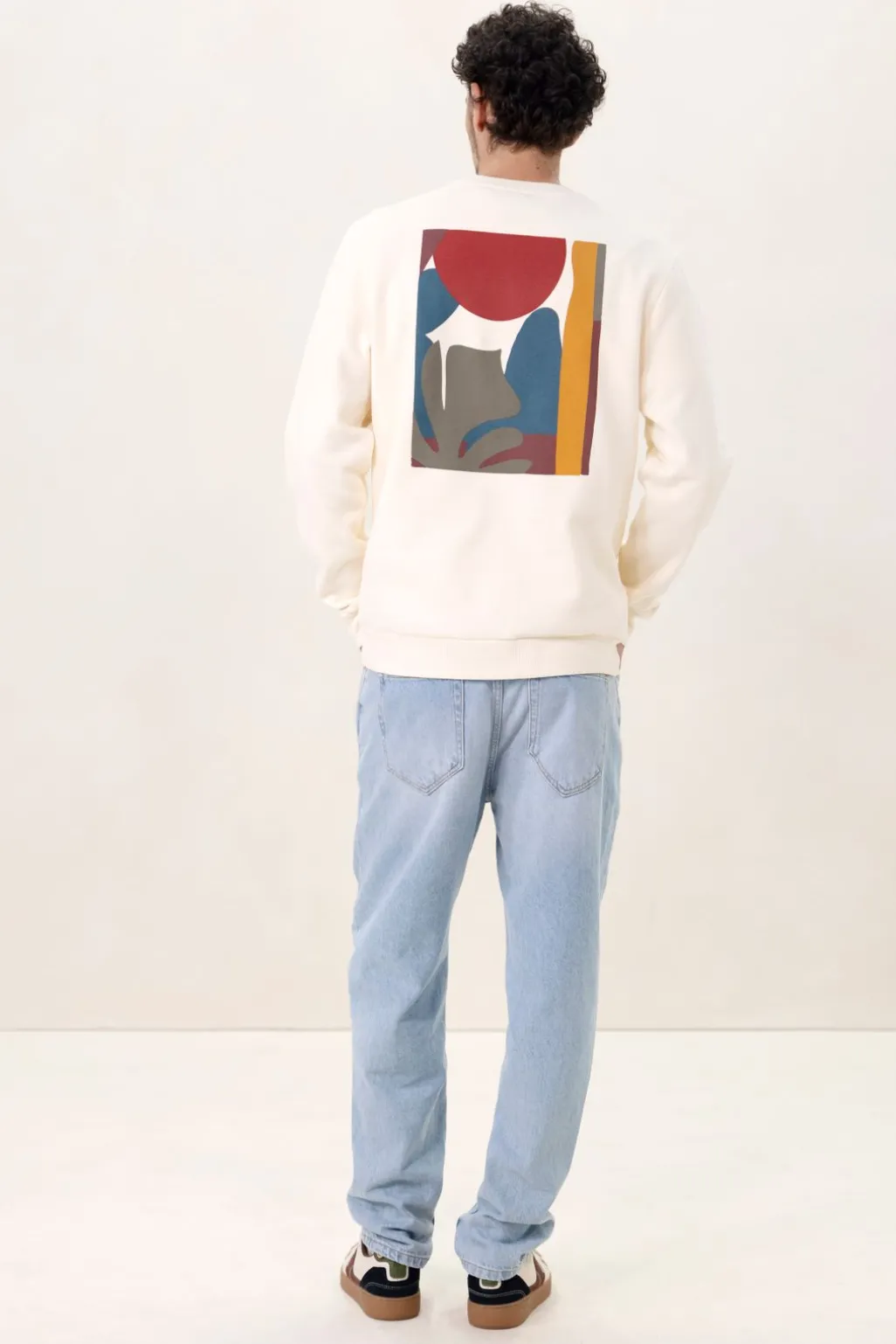 Witte sweater met print