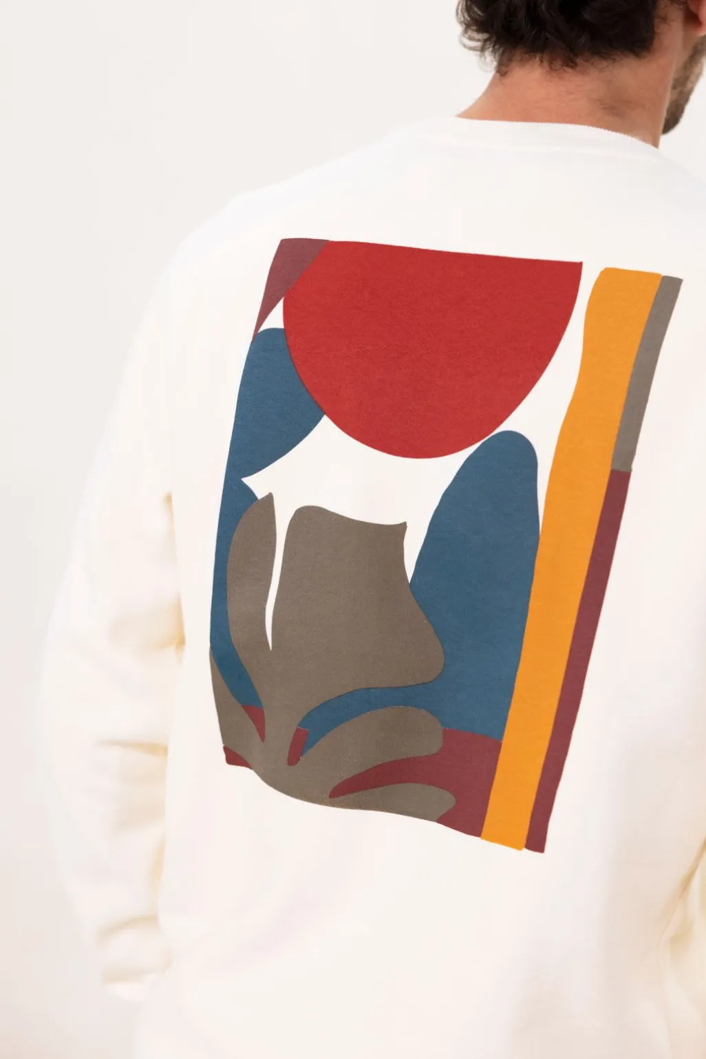 Witte sweater met print
