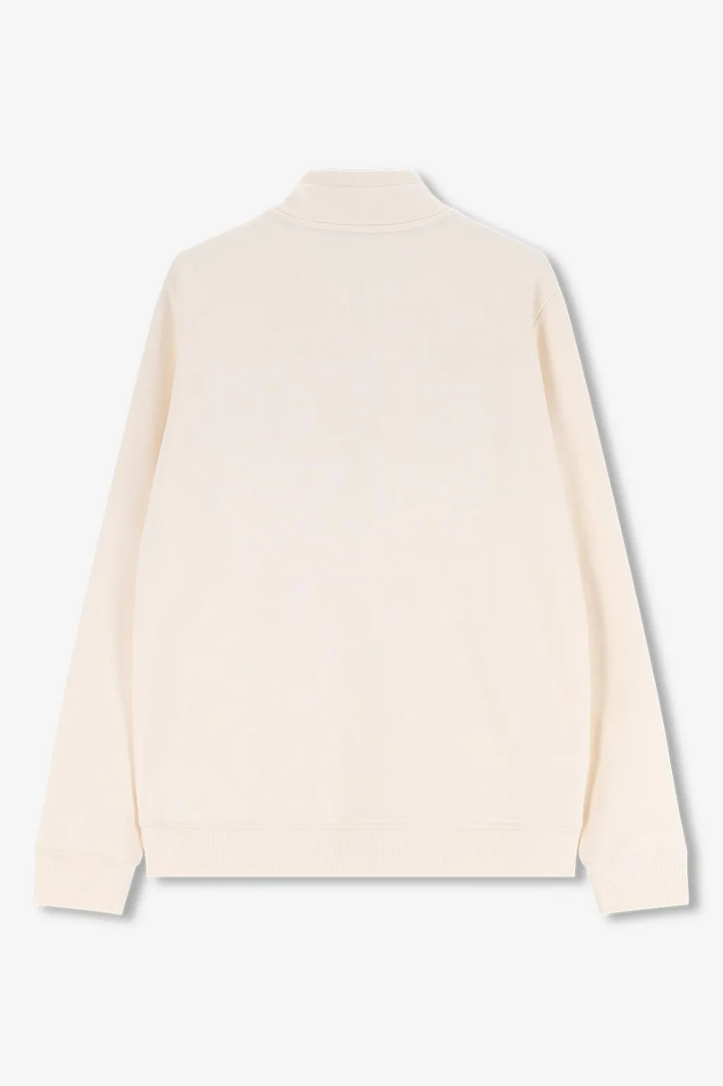 Witte sweater met rits en artwork