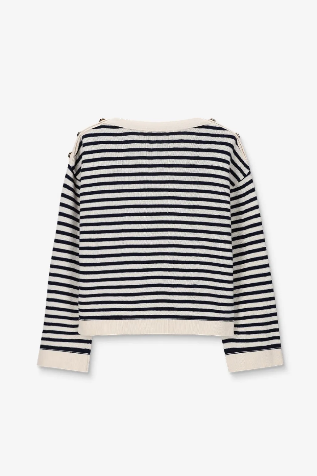 Witte trui met streeppatroon