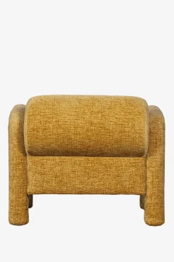 WOOOD Lenny gele velvet fauteuil