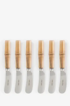 Zilver botermesje met bamboe handvat