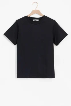 Zwart basic katoenen t-shirt