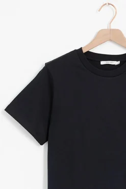 Zwart basic katoenen t-shirt