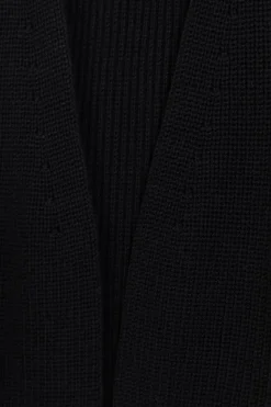 Zwart gebreid gilet
