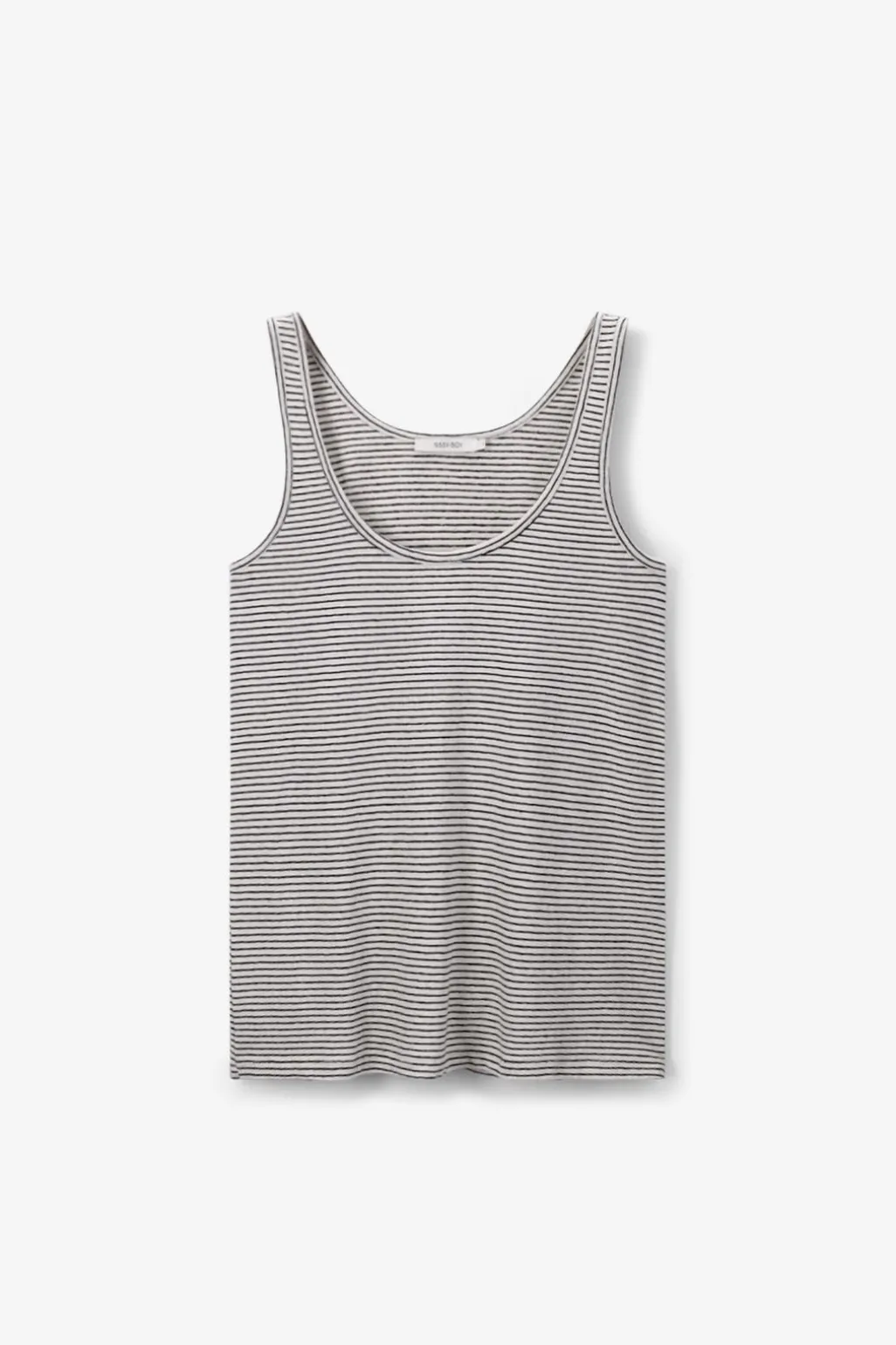 Zwart gestreept singlet