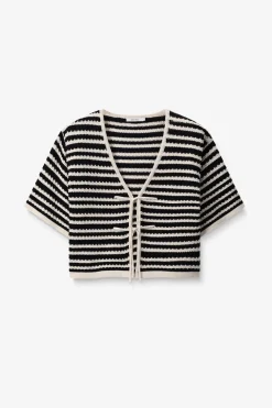Zwart gestreept vest