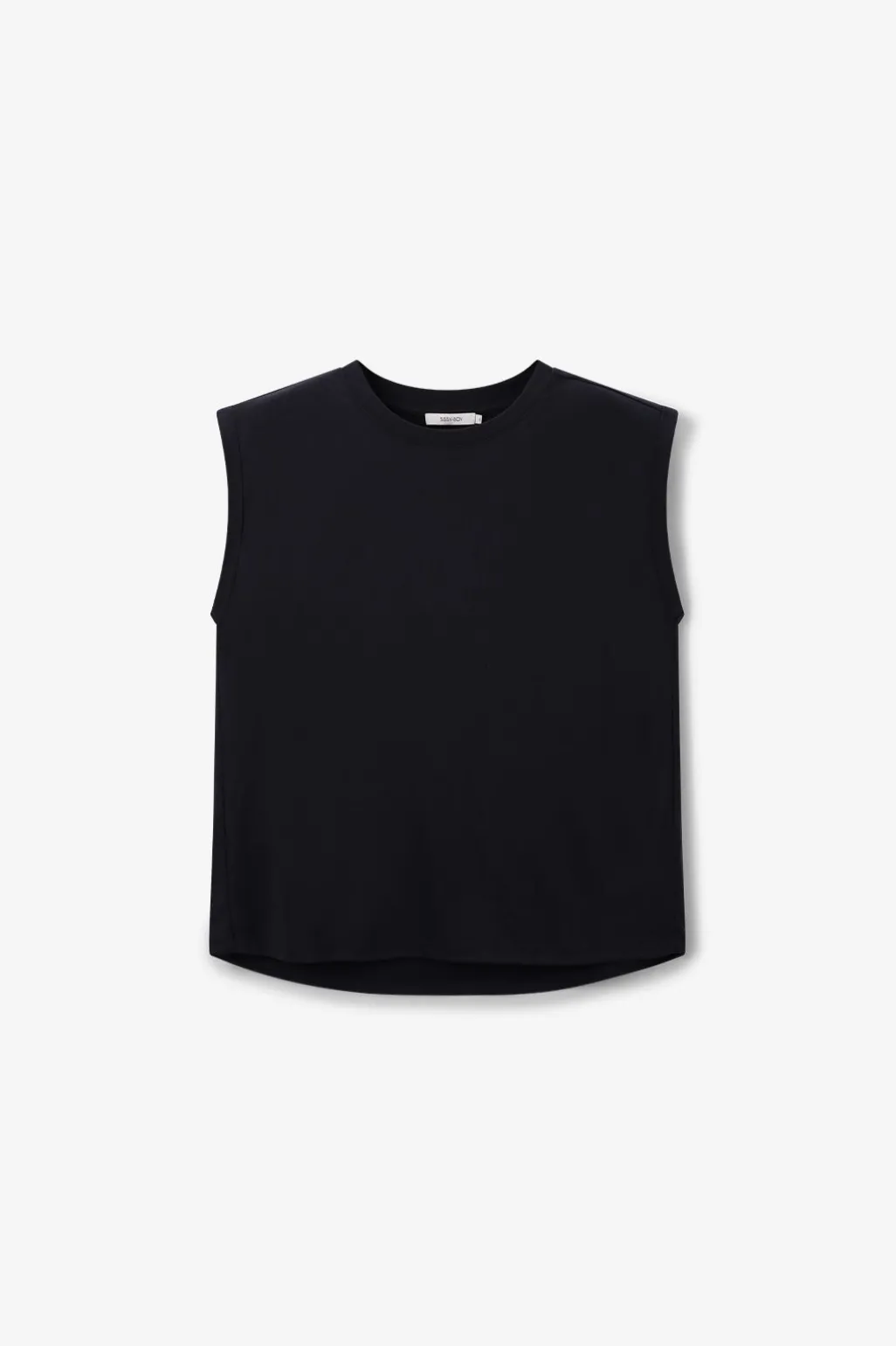 Zwart mouwloos T-shirt