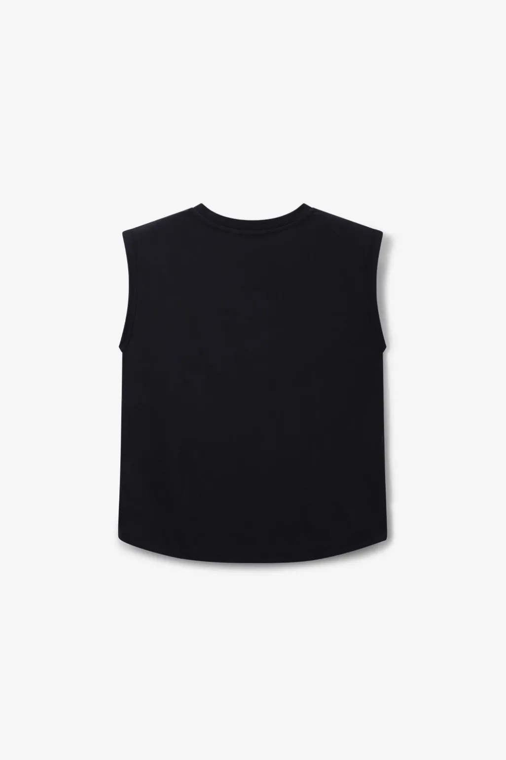 Zwart mouwloos T-shirt
