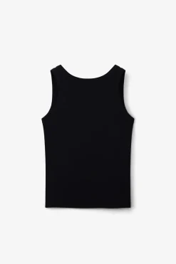 Zwart rib singlet
