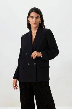 Zwarte double breasted blazer
