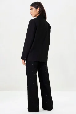 Zwarte double breasted blazer