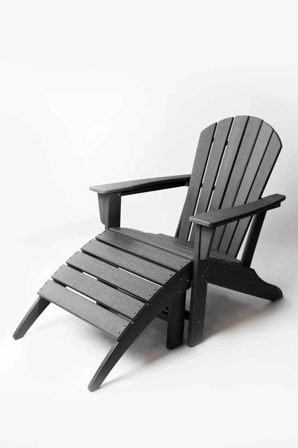 Zwarte fanback chair