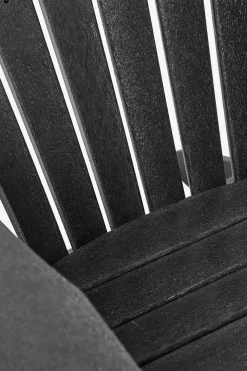 Zwarte fanback chair