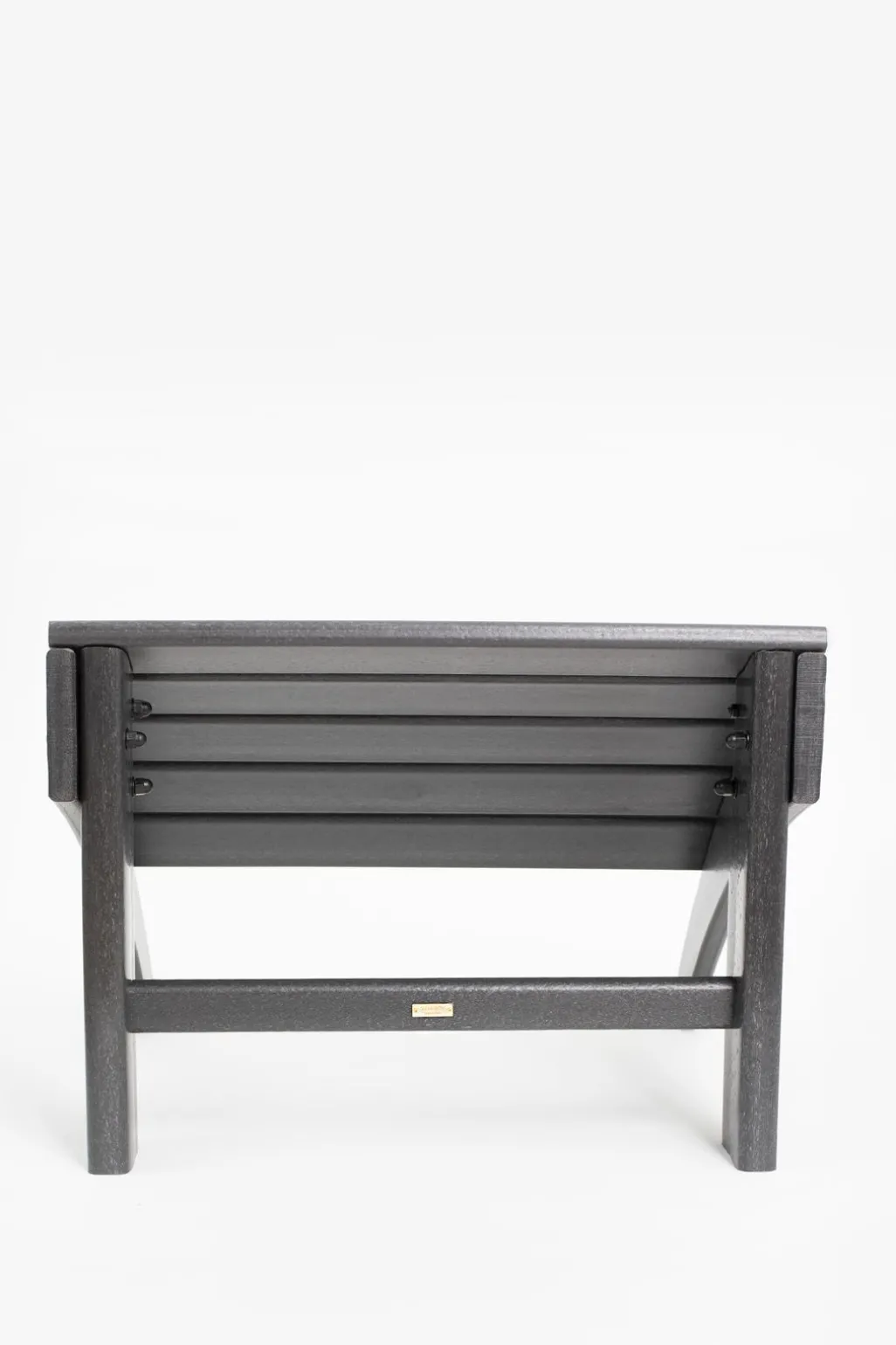 Zwarte fanback chair voetenbankje