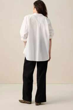 Zwarte high waist wide leg broek
