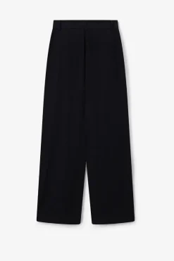 Zwarte high waist wide leg broek