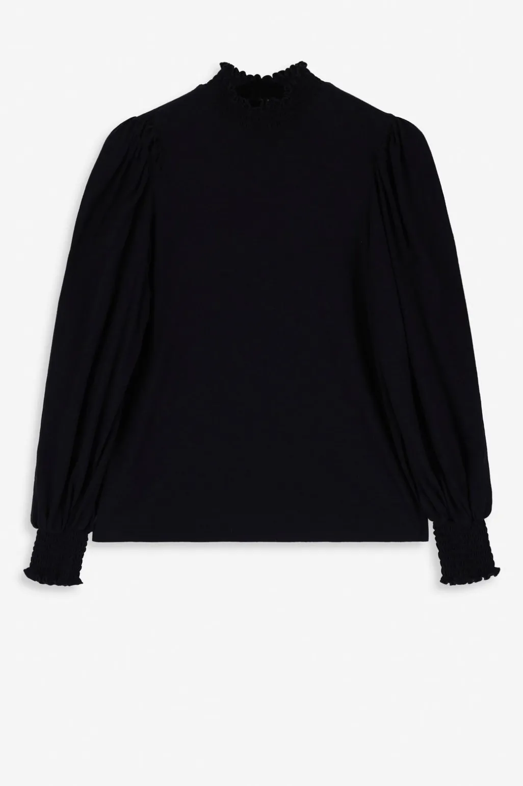 Zwarte longsleeve met hoge hals
