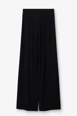 Zwarte mid waist jersey broek