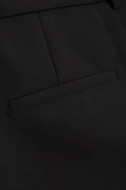 Zwarte mid waist straight leg pantalon