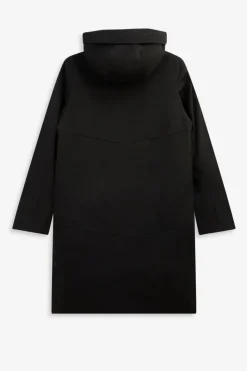 Zwarte parka met uitneembare faux fur voering