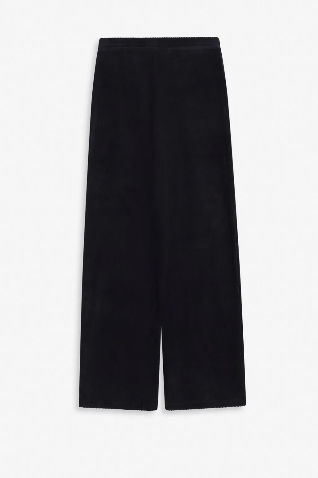 Zwarte velvet straight leg broek
