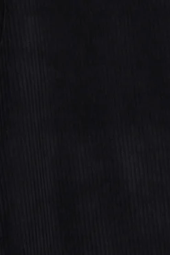 Zwarte velvet straight leg broek
